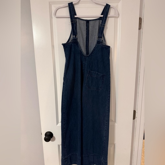 NWT Free People Dex Denim pocket midi dress Sz XS - Picture 3 of 4